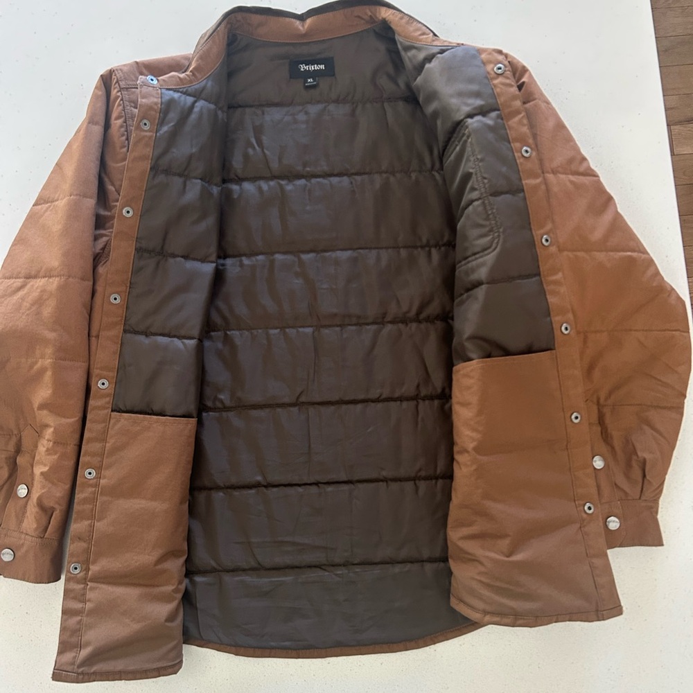 Brixton Men's Cass Brown Quilted Jacket. - Picture 4 of 6